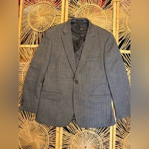Vintage‎ Gray Wool Blazer – Classic Tailored Sport Coat – Grandpa Academia